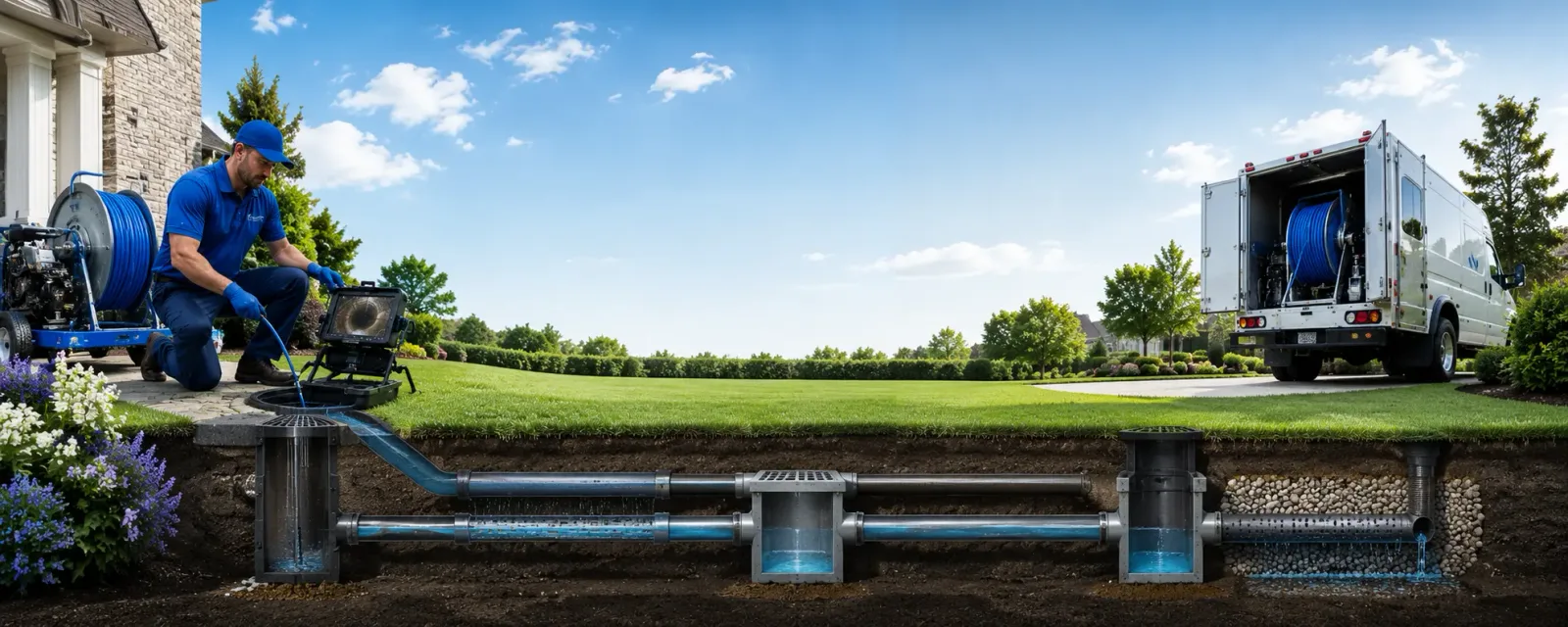 Outdoor drain cleaning information for Califon, NJ